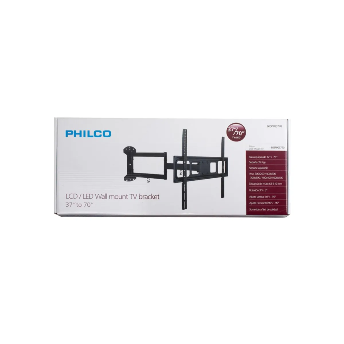 PHILCO - Soporte TV LED LCD Smart Tv Movible 37 A 70 Metalico Philco