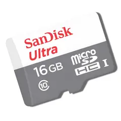 SANDISK - Memoria Micro SD 16 Gb Clase 10 High Speed FHD - Negro