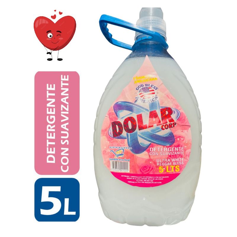 DOLARCORP - Detergente con suavizante Dolar ropa blanca 5 litros
