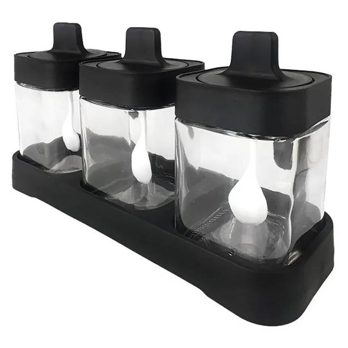 GENERICO - Set 3 Botellas Para Condimentos 2 en 1