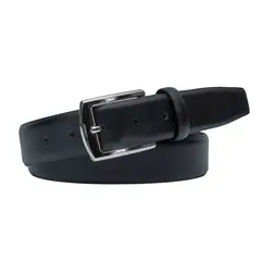 MIURA - Cinturón Cuero Genuino Elmo Negro