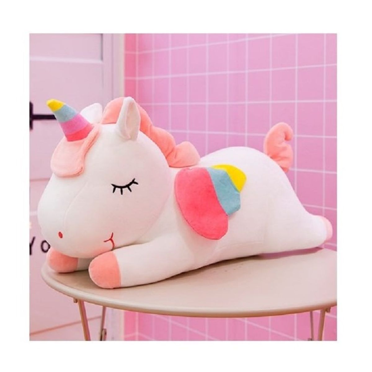 PANGUI TOYS - Peluche Unicornio de Felpa 35 cm Blanco