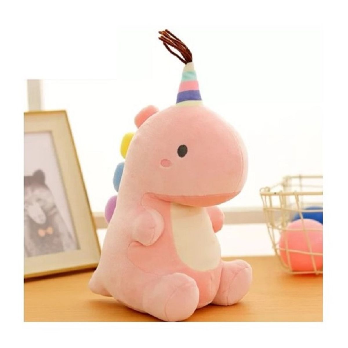 PANGUI TOYS - Peluche Dinosaurio de Felpa 23 cm Rosado