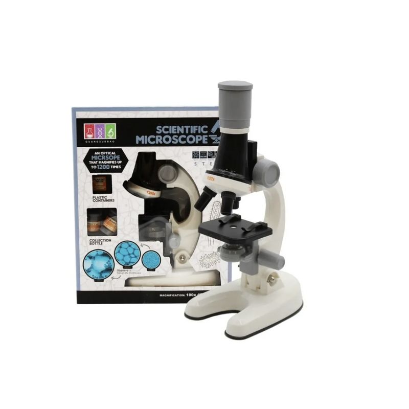 GENERICO - Kit Microscopio Compuesto Con Luz 100x A 450x