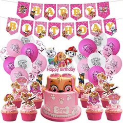 GENERICO - Pack Globos Cumpleaños Skye Paw Patrol
