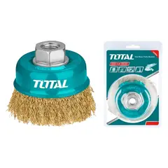 TOTAL TOOLS - Escobilla De Copa Rizada 75mm