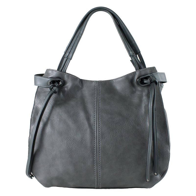 MAILEA - Cartera ecocuero 4 nudos para mujer gris