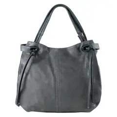 MAILEA - Cartera ecocuero 4 nudos para mujer gris