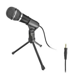 TRUST - Microfono Starzz con Tripode y conector Jack 3.5mm - Negro