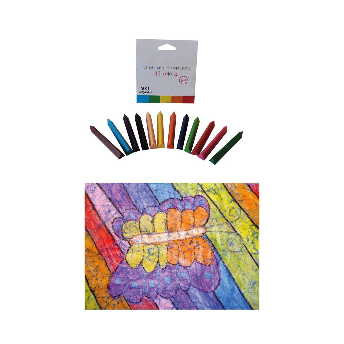 SEIGARD - Lápices de Cera SEG594 Color Variado