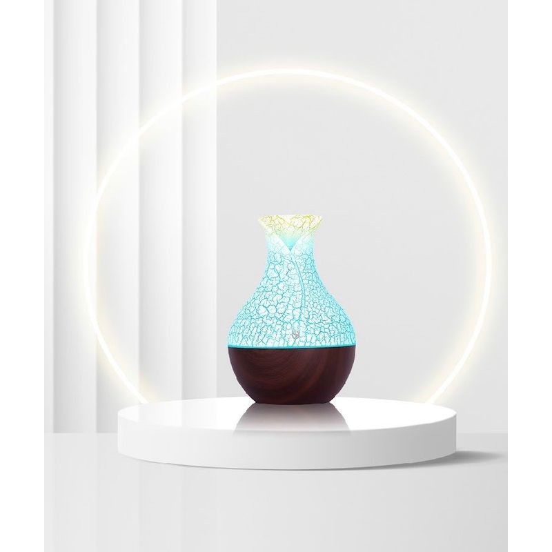 GENERICO - Humidificador Difusor Aromas Colores Madera Oscuro