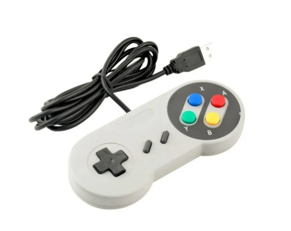 GENERICO Control Joystick Usb Tipo Consola Retro 16-bits 8 Botones