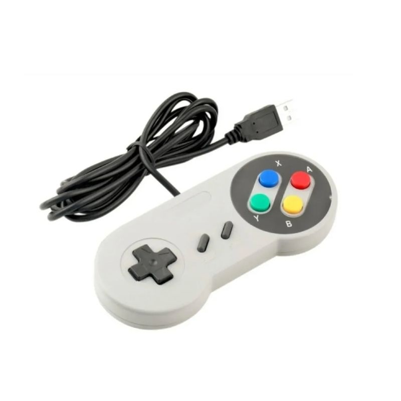 GENERICO - Control Joystick Usb Tipo Consola Retro 16-bits 8 Botones