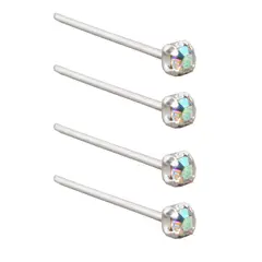BIJOUTERIA LB20 SPA - Piercing de Nariz Nostril Straight Tornasol Plata925 - Plata