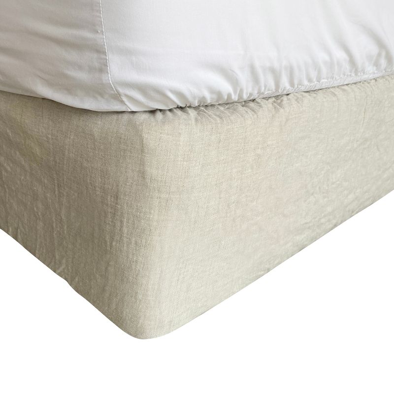 NATURALINO - Cubre Box Spring o Faldon 2 Plazas Beige