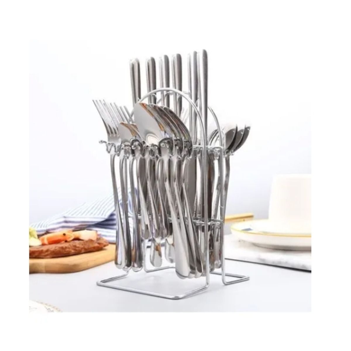 ESHOPANGIE - Juego De Cubiertos 24 Piezas Acero Inoxidable