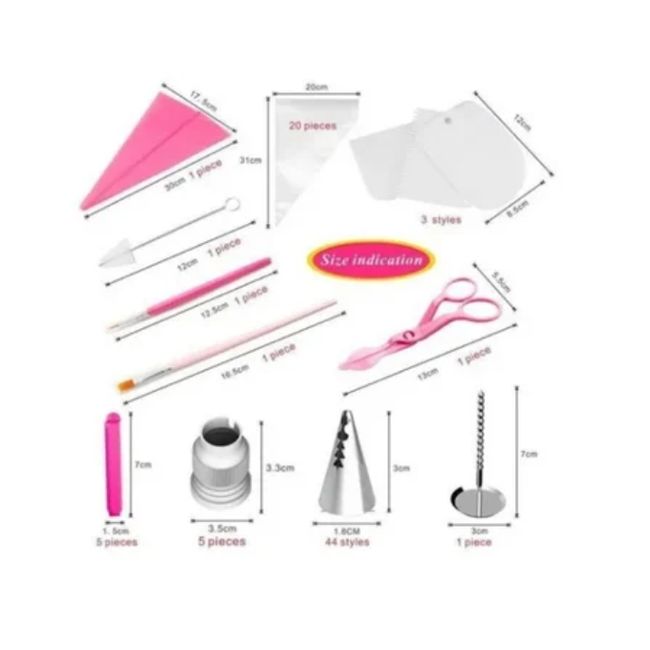 ESHOPANGIE - Boquillas De Decoración Para Pastelería Set 83 Pcs