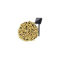 Luces Solares Navidad Guirnalda 10 Metros 100 Led Calida