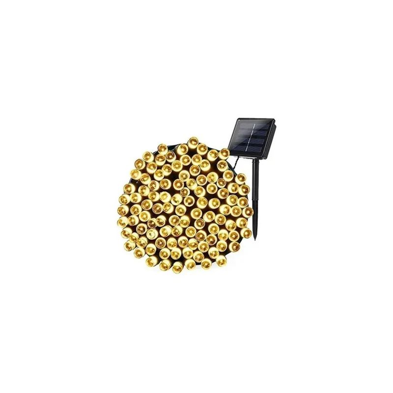 GENERICO - Luces Solares Navidad Guirnalda 10 Metros 100 Led Calida