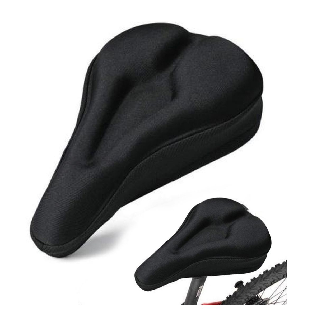 GENERICO - Cubre Sillín Asiento Gel Bicicleta Acolchado Universal