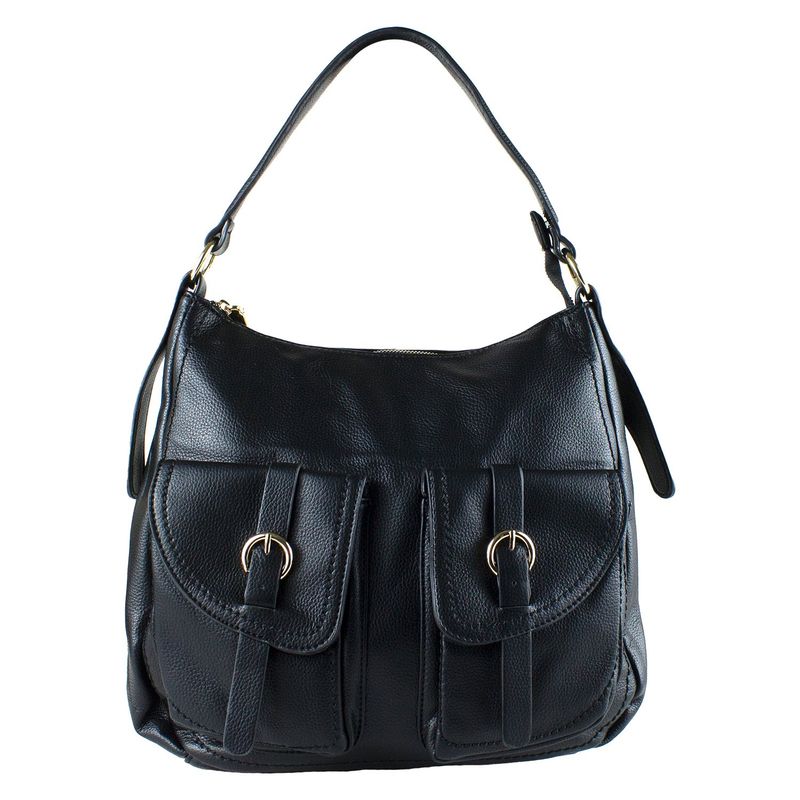 MAILEA - Cartera ecocuero base acolchada para mujer negro