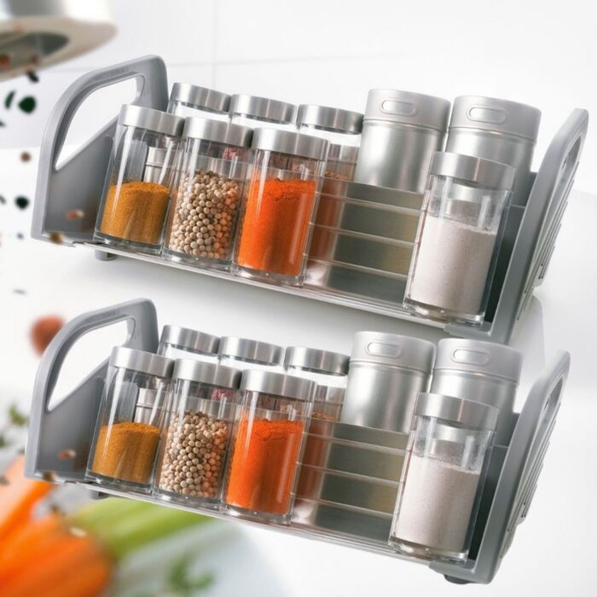 BLUM - 2 Especieros 45 cm Acero Inoxidable BLUM Orga-Line