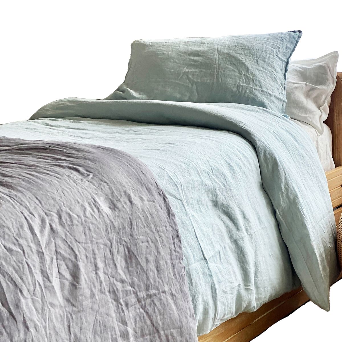 NATURALINO - Set Ropa de Cama Cerro La Cruz 1,5 Plaza Lino