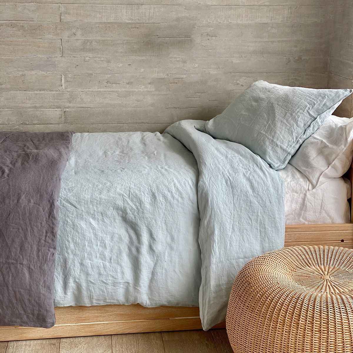 NATURALINO - Set Ropa de Cama Cerro La Cruz 1,5 Plaza Lino