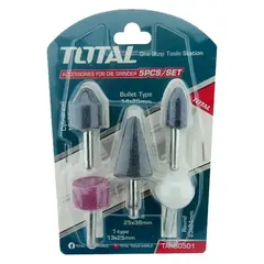 TOTAL TOOLS - Juego Piedras Montadas P/ Rectificadora 5 Pcs