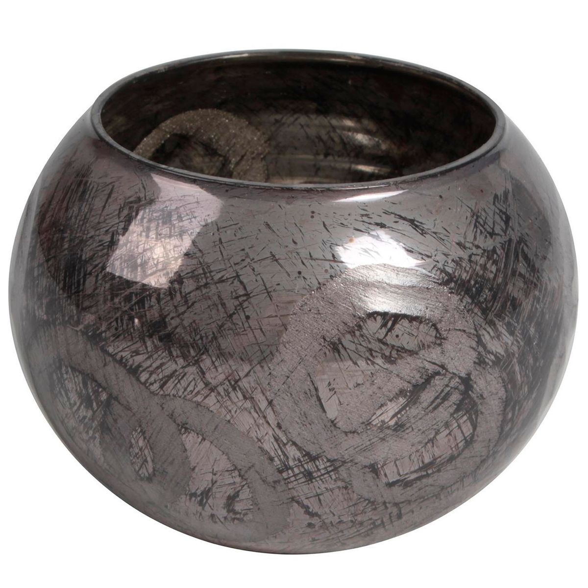 MALLORCA - Portavela Decorativo Greta Grafito Pequeña