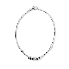 ANDREA COGGIOLA JOYAS - Pulsera Arandelas Bolita Plata 925