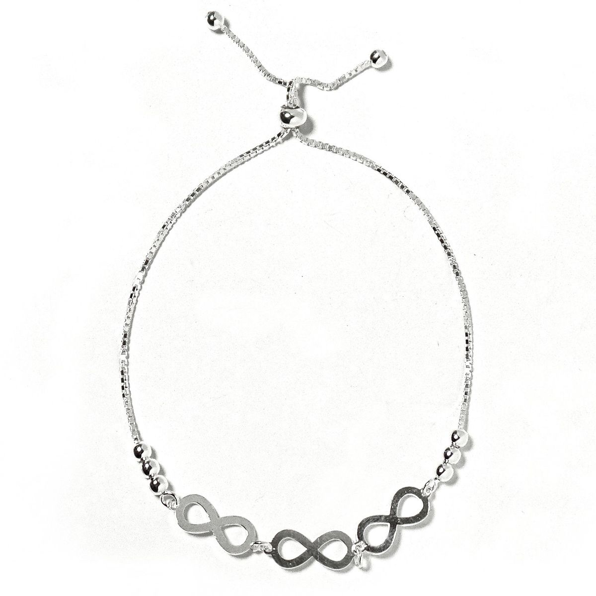 COGGIOLA - Pulsera 3 Infinitos Bola Plata 925