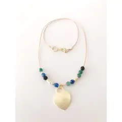 GAB JOYAS - COLLAR HILO SEDA PIEDRAS NATURALES ACCE. BAÑO ORO AMARILLO
