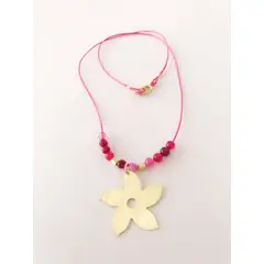 GAB JOYAS - COLLAR HILO SEDA PIEDRAS NATURALES ACCE. BAÑO ORO AMARILLO
