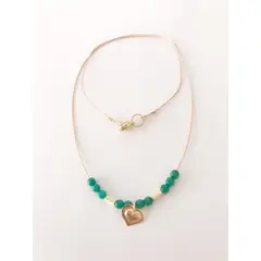 GAB JOYAS - COLLAR HILO SEDA PIEDRAS NATURALES ACCE. BAÑO ORO AMARILLO