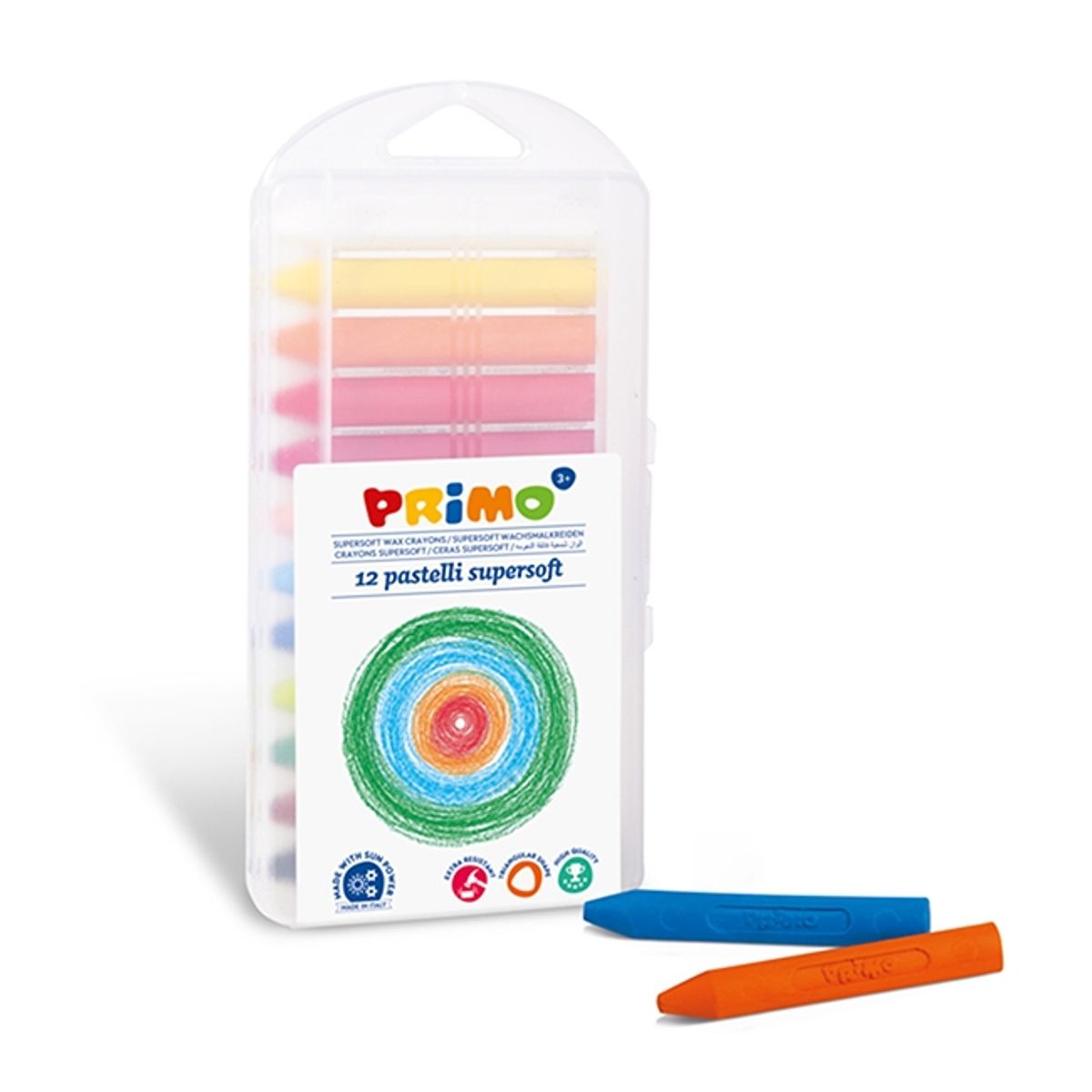 SEIGARD - Lápiz De Cera Triangular 12 Colores 085PT12P Color Variado