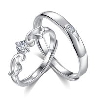 Anillos parejas ajustables amor ilusiones de plata 925
