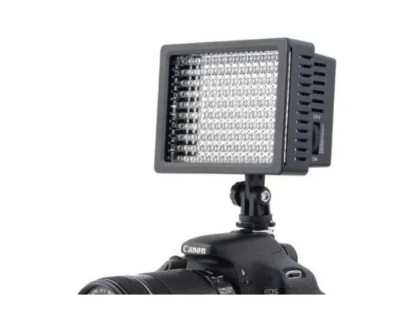 Foco Led 160 Luces Flash Camara Videograbadora + 2 Filtros