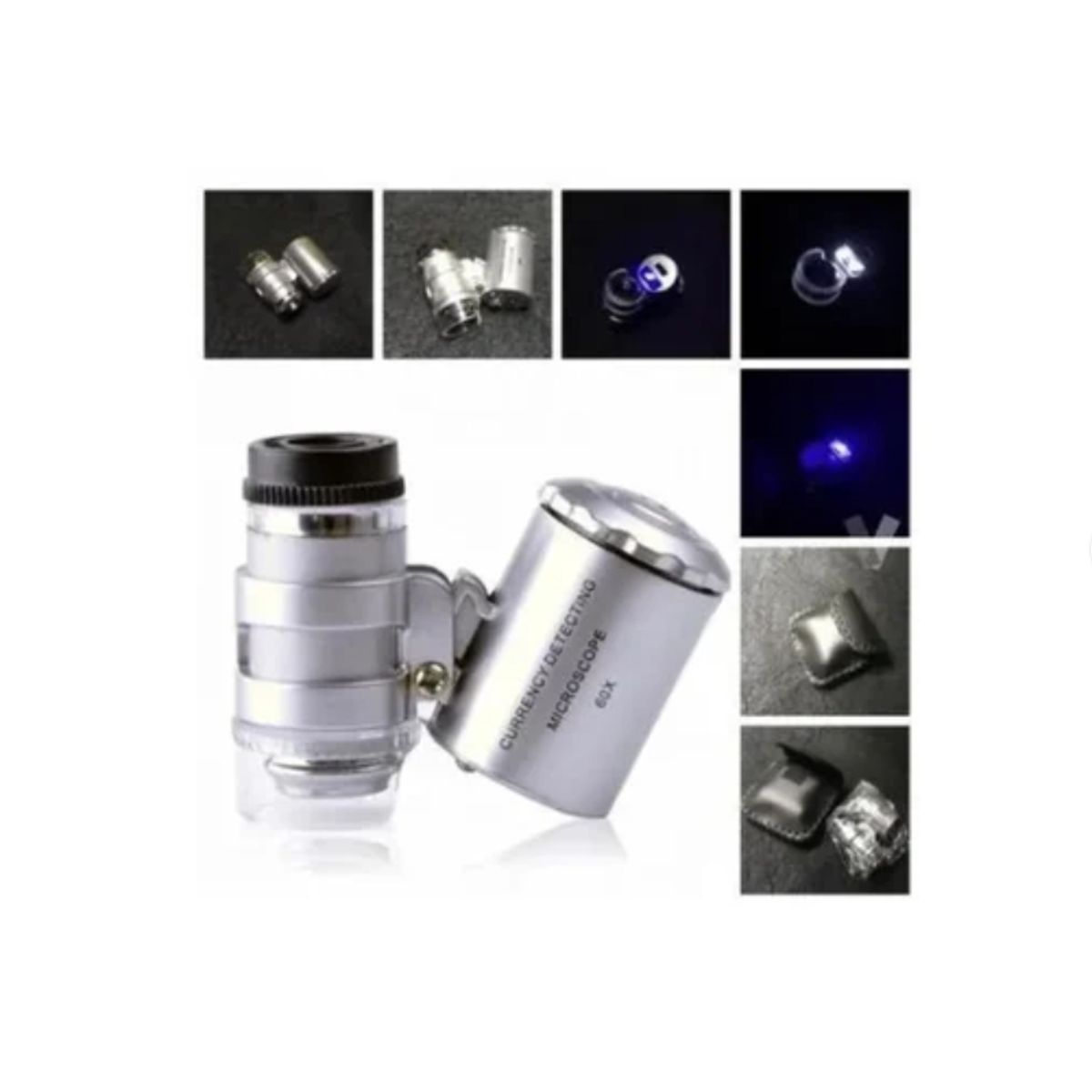 ESHOPANGIE - Microscopio Lupa De Bolsillo Luz Leduv 60x
