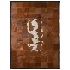MOO HOGAR - Alfombra Cuero Natural 200 X 280 Diseño 20 X 20 Cm