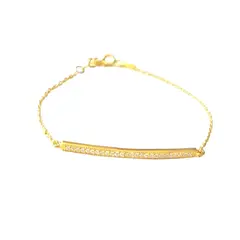 BY TURQUIA - Pulsera Bar Dorada Plata By Turquía