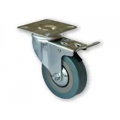 HBT - Rueda PVC 75 mm 60 Kg Con Freno Azul