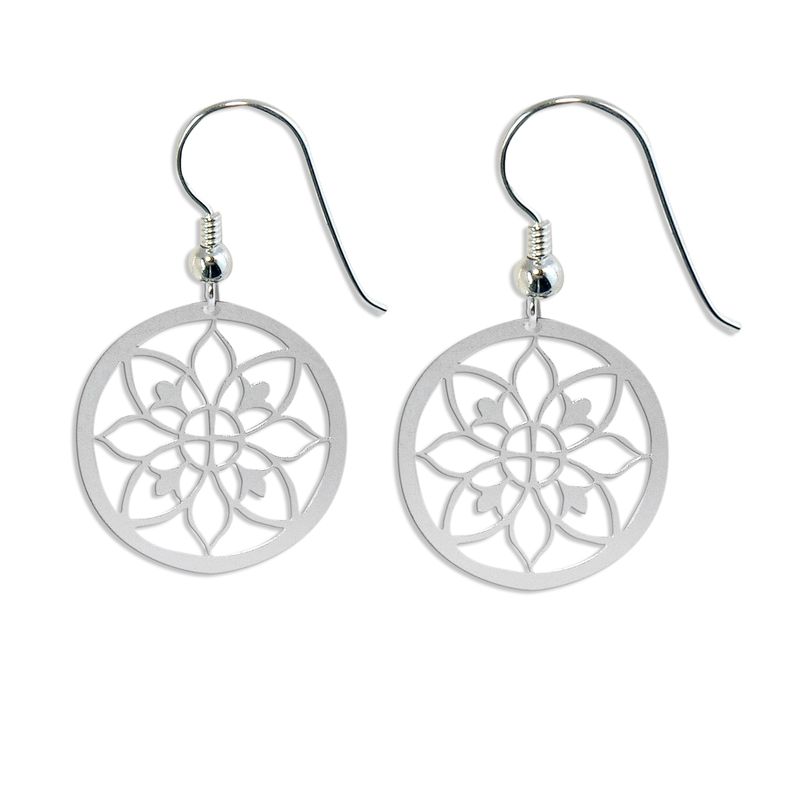 ANDREA COGGIOLA JOYAS - Aros Flor de Loto Colgante Plata 925