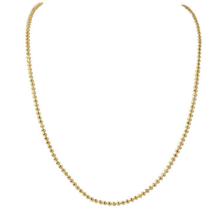 Cadena Bolitas Enchapada Oro 18K Dorado 45
