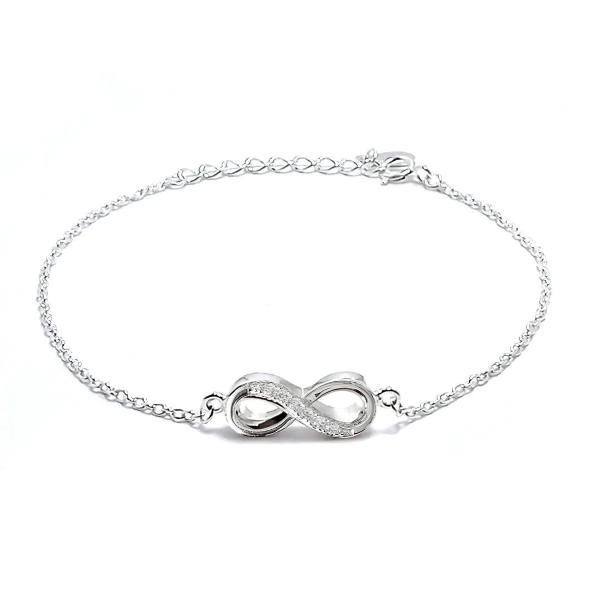 ANDREA COGGIOLA JOYAS - Pulsera Infinito Circón Plata 925