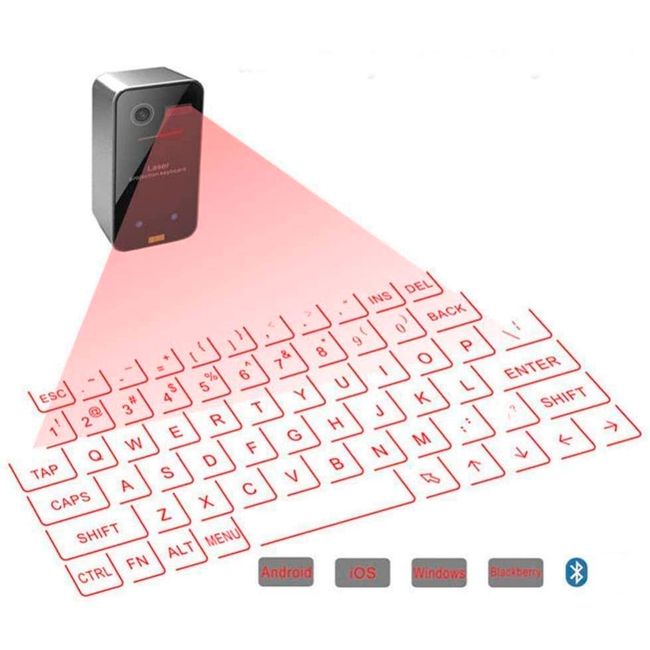 ANDOWL - Teclado Laser Virtual Inalambrico Bluetooth Portátil Recargable