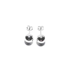 ANDREA COGGIOLA JOYAS - Aros Bola 8mm Plata Fina 925