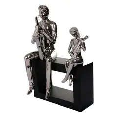 MALLORCA - Figura Decorativa Músicos Silver