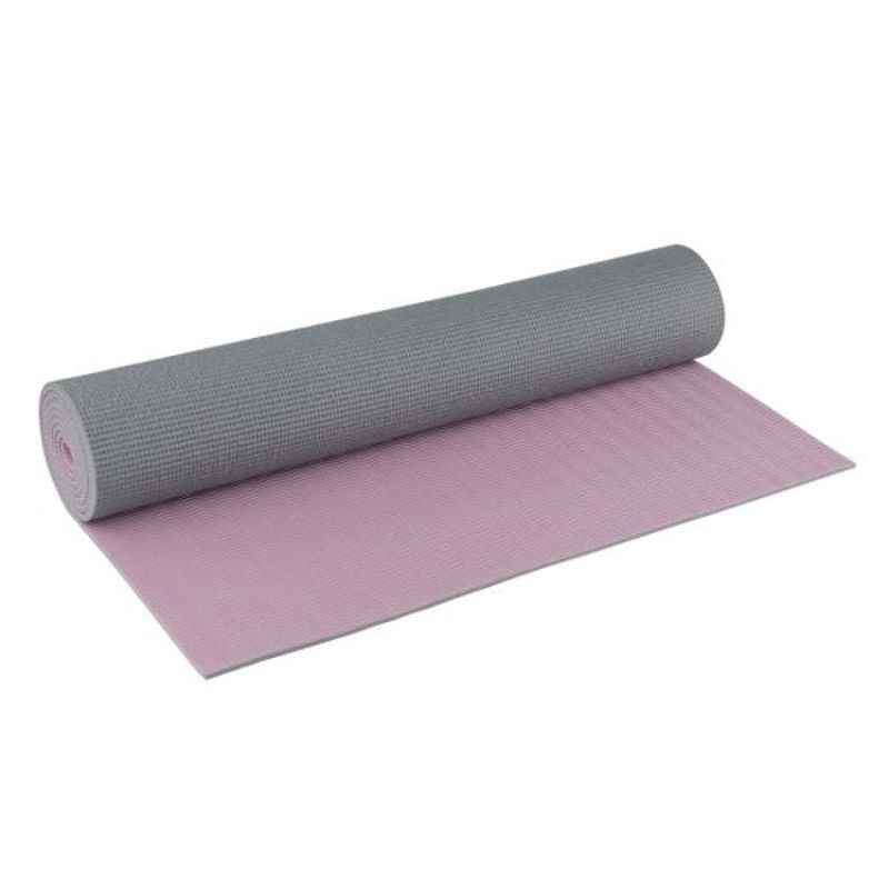BLU FIT - BLU WELLNESS YOGA MAT DOUBLE COLOR 6MM / ROSA MALVA , GRIS