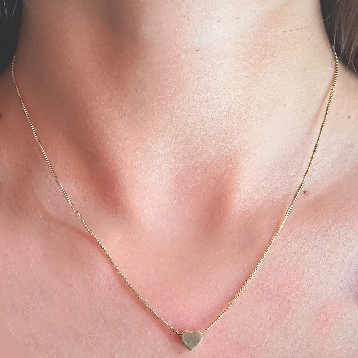 ANDREA COGGIOLA JOYAS - Collar Corazón Enchapado Oro 18K